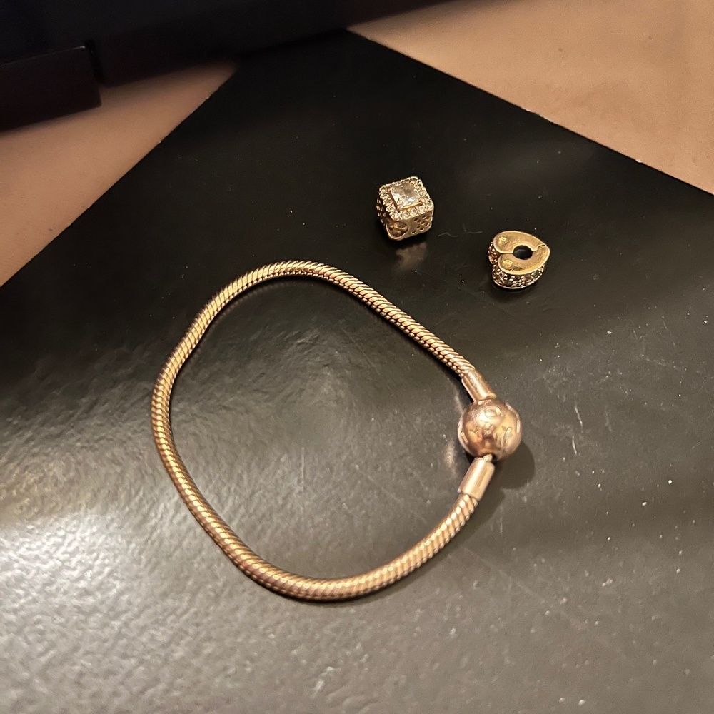 Rose gold pandora bracelet